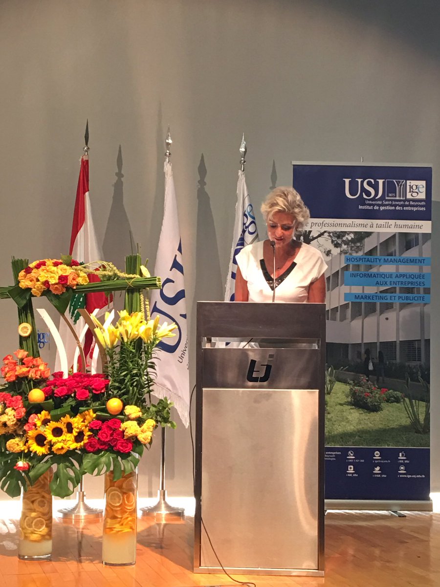 USJLiban's tweet photo. #HappeningNow at #CIS #USJLiban-
Ceremony of launching new master’s degrees by the Institute of Business Management @IGE_USJ https://t.co/lhmK3TpDTp