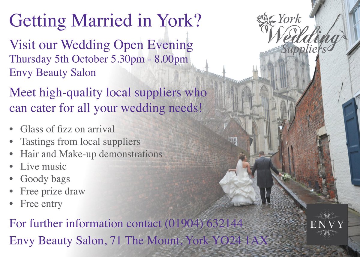 NikkiBPhotos's tweet photo. Date 4 your diary if u r getting married in York after October 5th! @weddingsinyork #localsuppliers @Envy_York https://t.co/kQKexq3pJY