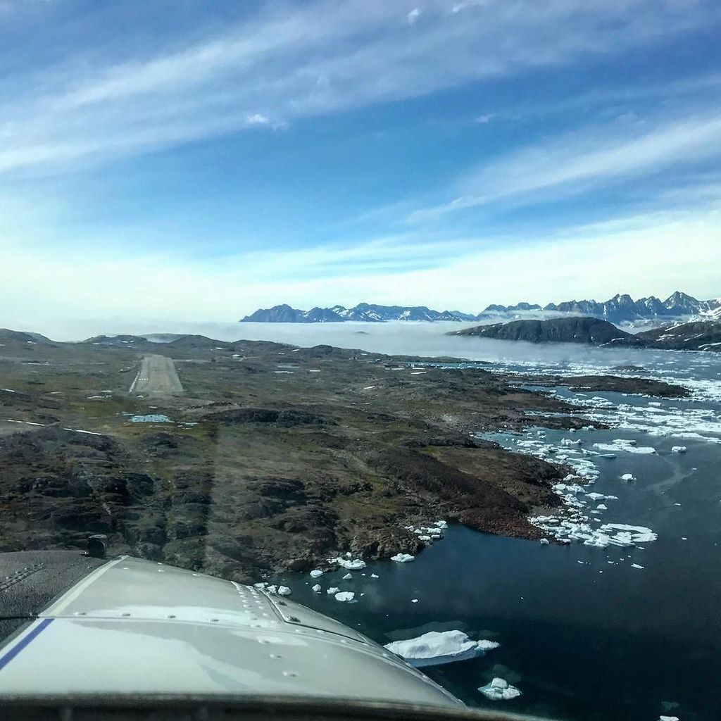 borya's tweet photo. On final approach to Kulusuk gravel airport, East coast Greenland, on a #transatlantic #ferry of#Lake270 N8551Z fr… https://t.co/uf1O9Mf62F https://t.co/2tErLtx86r