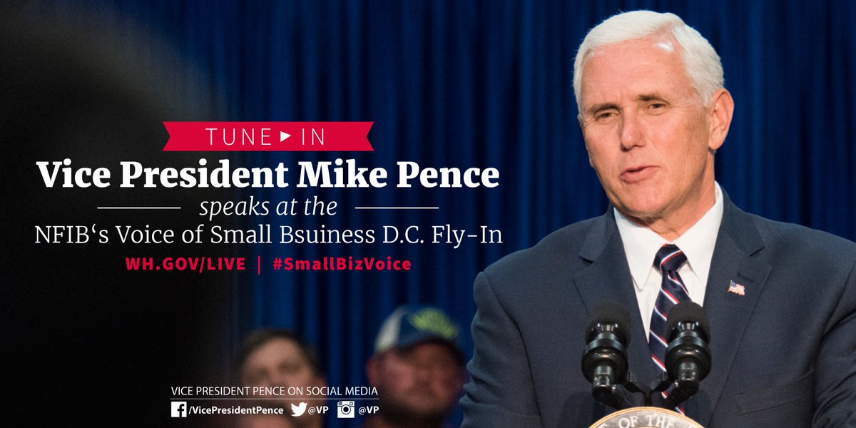 Hasil gambar untuk The Vice President will deliver remarks to the National Federation of Independent Business