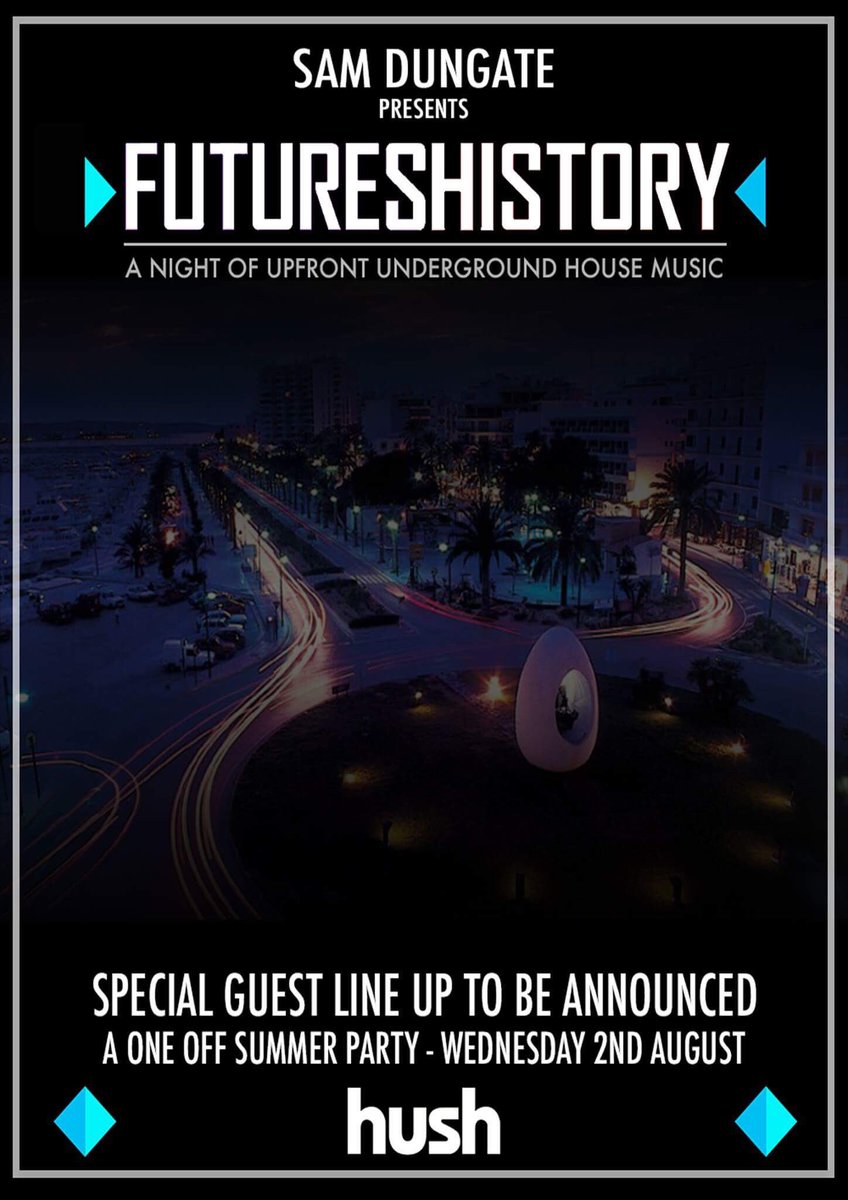 This Wednesday the 2nd.  At <a href="/HushIbiza/">Hush Ibiza</a>  line up to be announced. Not to be missed !!
