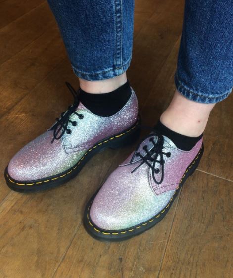 dr martens 1461 rainbow glitter