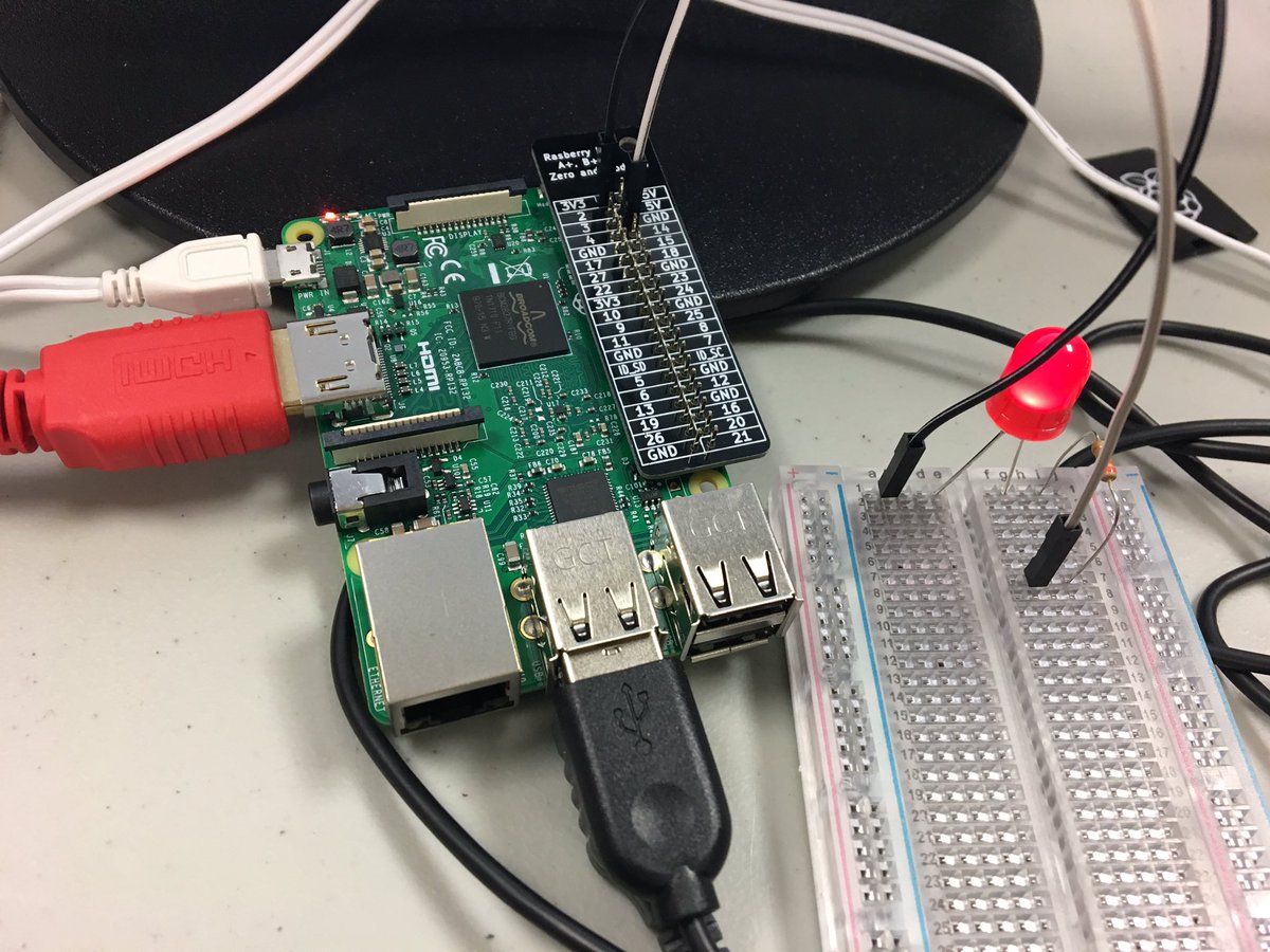 Successfully lit an led. Woo-hoo! #picademy