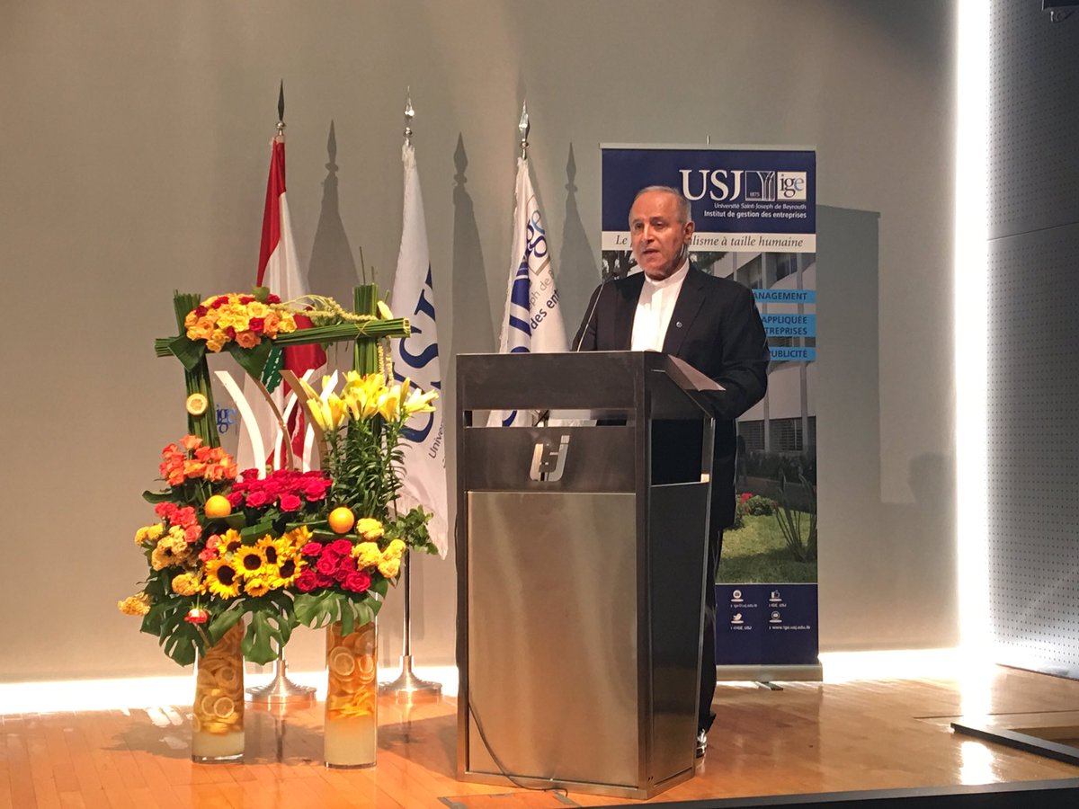USJLiban's tweet photo. #Daccache #RecteurUSJ: #Lebanon can prepare for the right skills in this area and #USJLiban has taken up the challenge to do so.
@IGE_USJ https://t.co/TwF83yBhKn