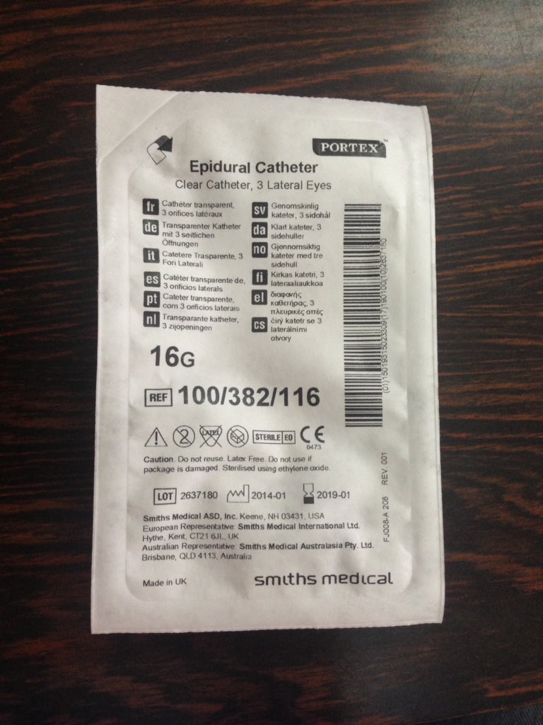 emevalca's tweet image. Catéter Epidural #16