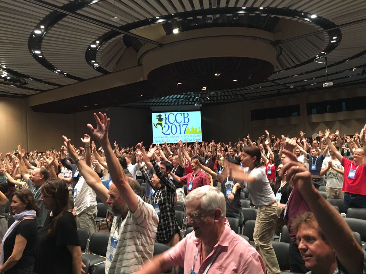 ICCB2025's tweet photo. Take home: don't give up, learn a new language, get involved in policy and stay optimistic! #ICCB2017 @ConservOptimism https://t.co/zt3guzURJR