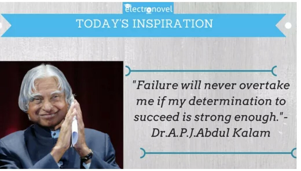 electronovel's tweet photo. #AbdulKalam #ThursdayThoughts #ThursdayMotivation  #Electronovel
Follow us on @electronovel in Twitter https://t.co/TPNXcWGZQS