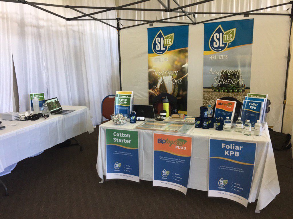 Yorky1967's tweet photo. #SLTEC display stand @ the 2017 #cottoncollective in #Griffith. Thank you to all who visited our site https://t.co/FpKAaP2YMi