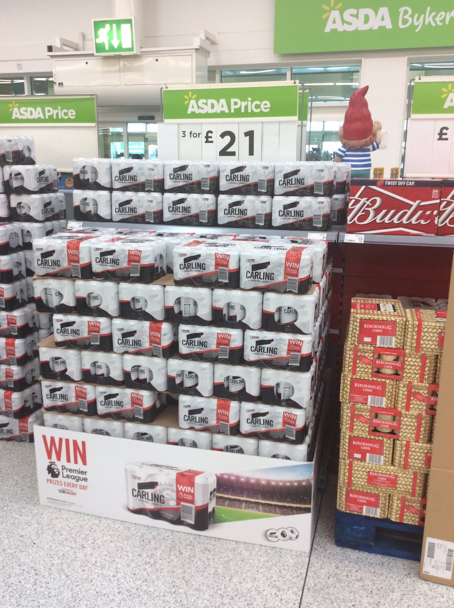 PowerforceMCD1's tweet photo. @Asda Byker @carling #wintheleague front of store on a amazing 3 for £21 promotion https://t.co/PTuQ3fHroX