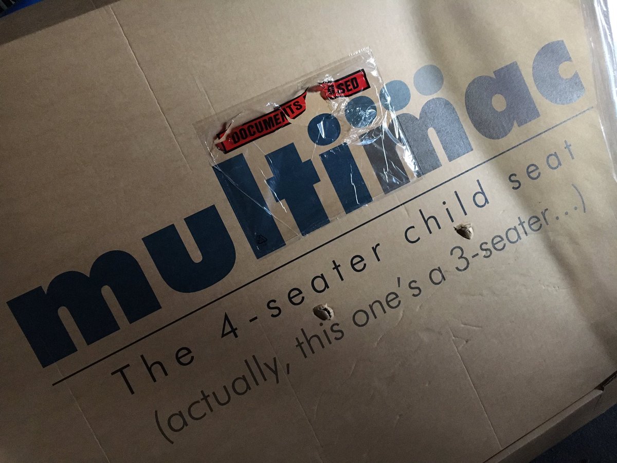 Tonight's job! The <a href="/Multimacseat/">Multimac Child Seat</a> has arrived. Will keep <a href="/twinmummymaund/">Sarah Maund</a> happy now she can sit back in the front 🤣 no more back seat driver 🙄