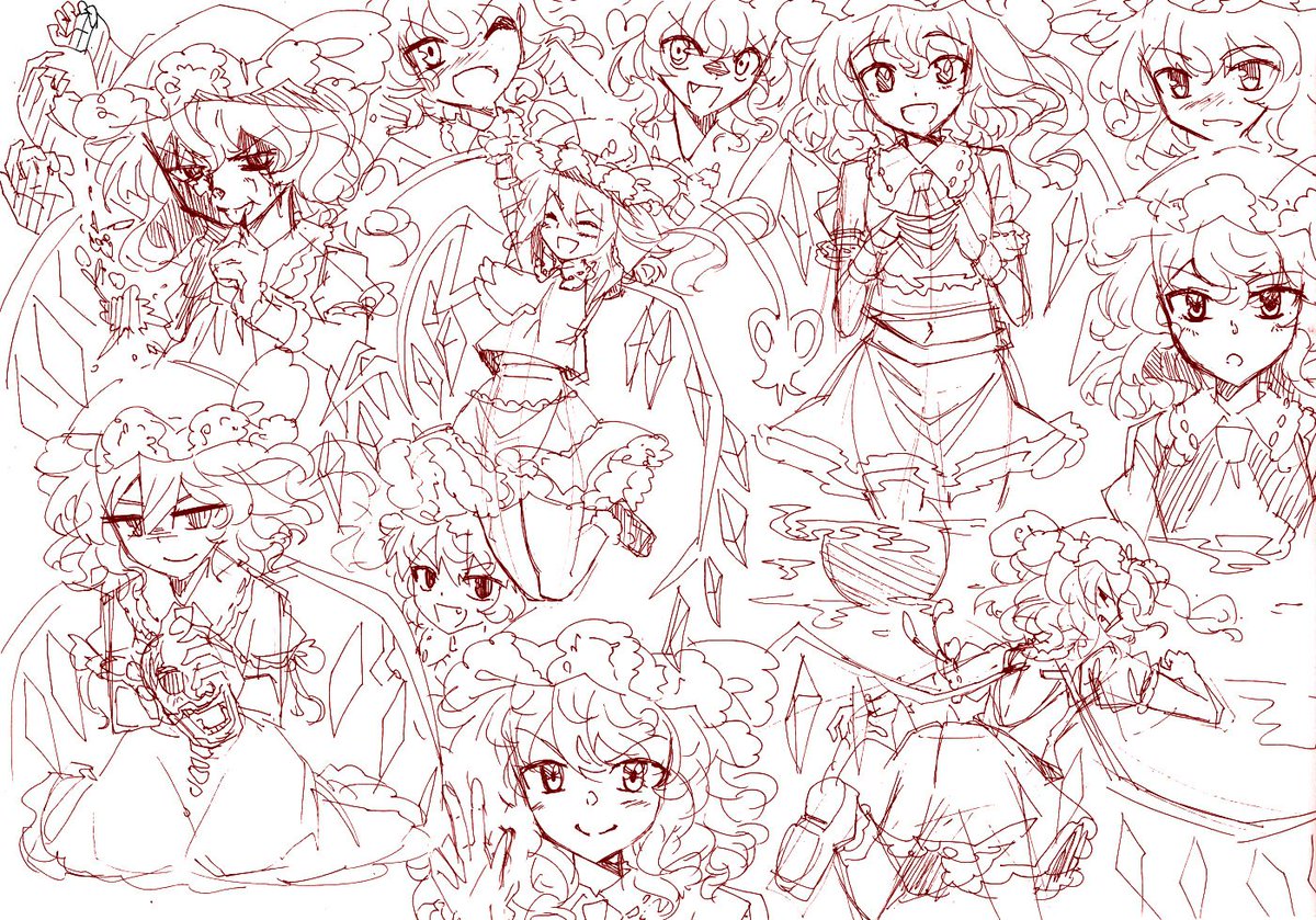 フランドール・スカーレット 「1時間でどれだけフランちゃんを描けるか挑戦してみました 」|EOのイラスト