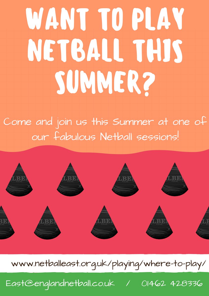 netballeast's tweet photo. Want to play Netball this summer? Take a visit to our website and see what is going on near you! https://t.co/zc8cSbr4LP https://t.co/4QN7kcBFeU