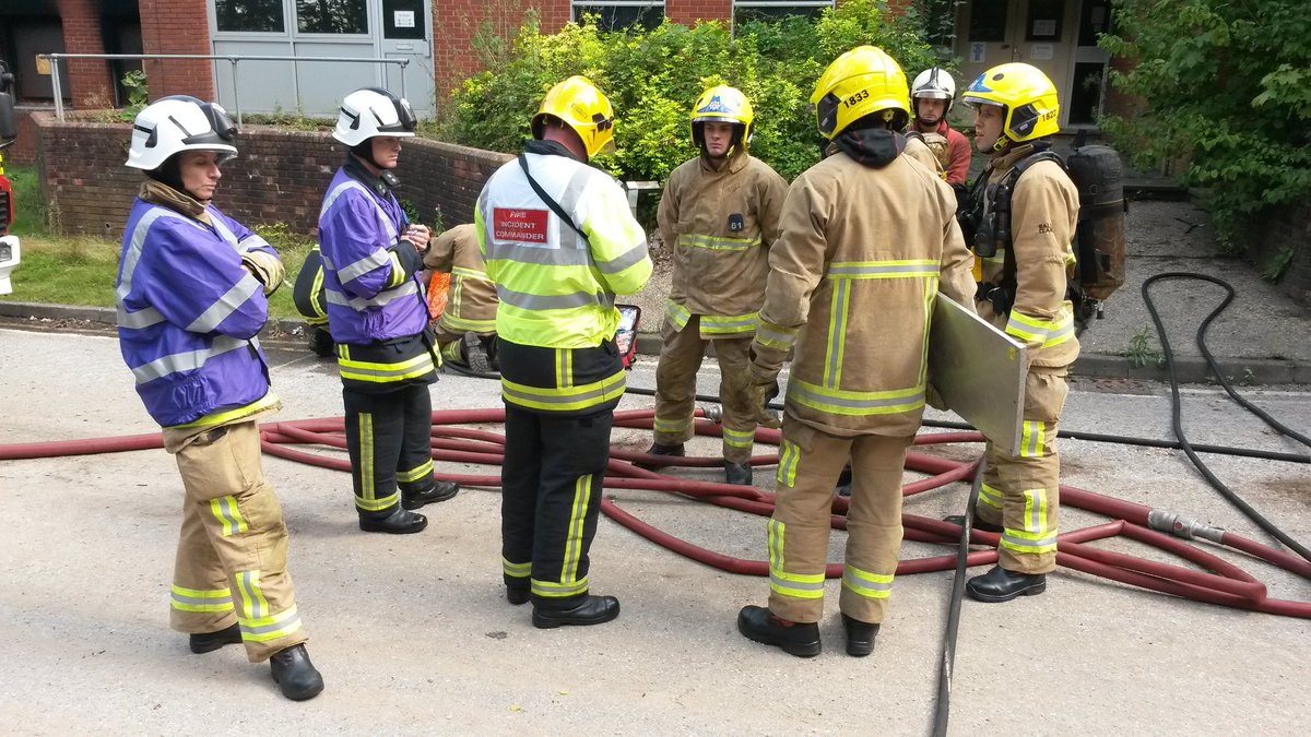 SMWinchester30's tweet photo. Recruits living as firefighters at Prince Philip Barracks. First incident of the day @Hants_fire https://t.co/zH1QG2RTKn