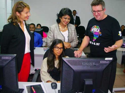 HLScomms's tweet photo. #mauritius @SAPAfrica @AfricaCodeWeek gears-up with hundreds of Students &amp; Volunteers trained in #coding this week for #AfricaCodeWeek 2017 https://t.co/FYTzYEBDGL