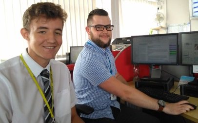 GlosCC's tweet photo. Keeping busy with the customer service team today with Callum showing me the ropes #workexperience #meetWill https://t.co/UbiLD0So25