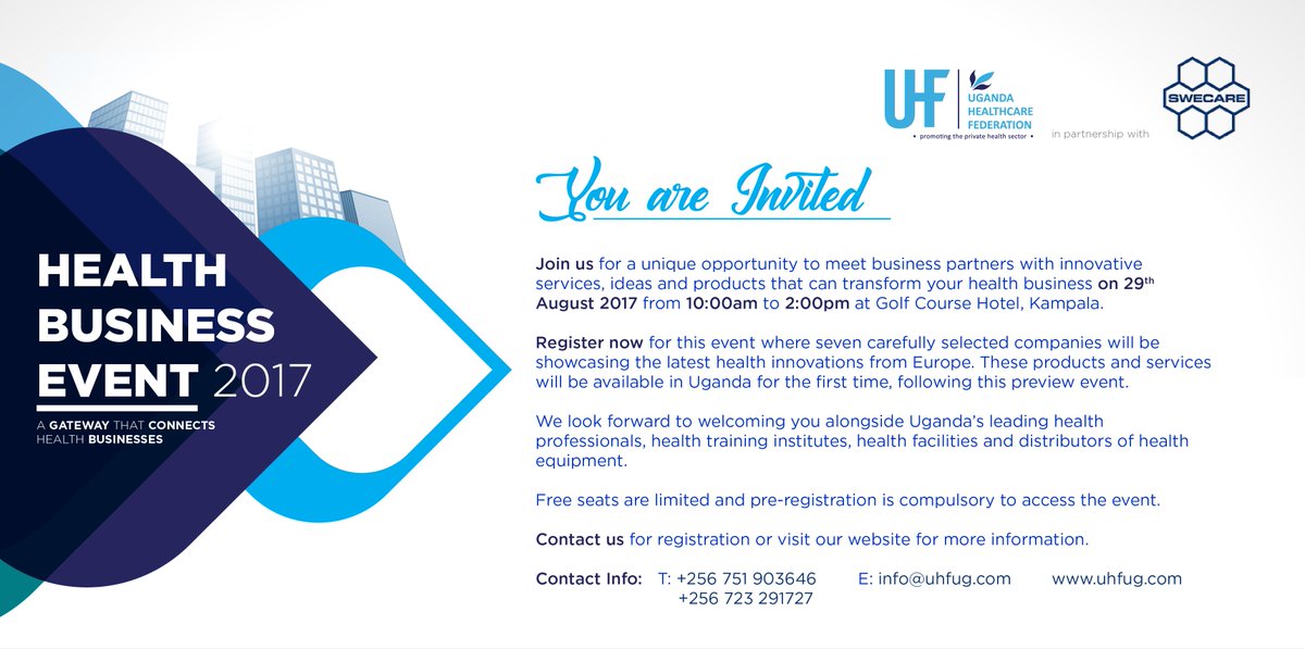 UgHealthcreFed's tweet photo. #UHFNetworkingEvent You dont have to miss this, kindly register and book a slot🤓 @MinofHealthUG @SwecareSweden @SWECareClub https://t.co/7aoJjaek8o