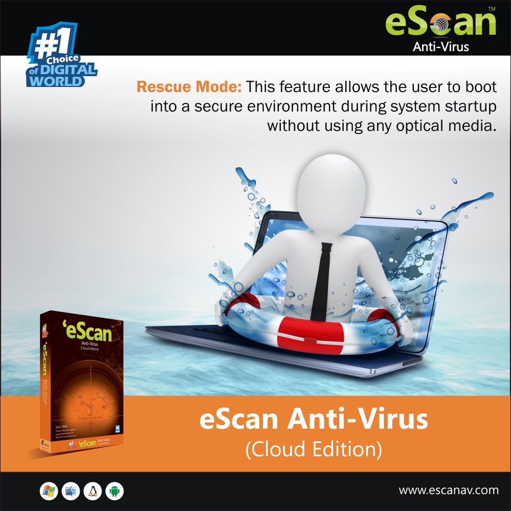 escan_tweet's tweet photo. #RescueMode feature allows the user to #boot their computer safely without using any optical media:https://t.co/aXbfGypnHA
#eScan #Antivirus https://t.co/a17huMZtKa