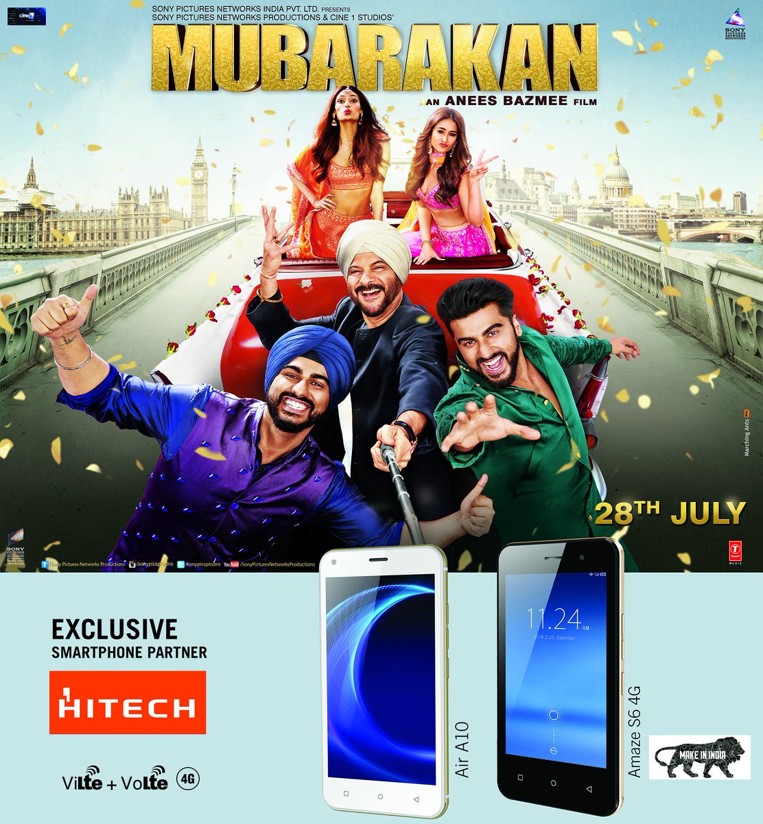 Hitechmobile's tweet photo. Best of luck  Charan &amp; Karan, #Mubarakan. We are waiting https://t.co/yoKdEFmbuD