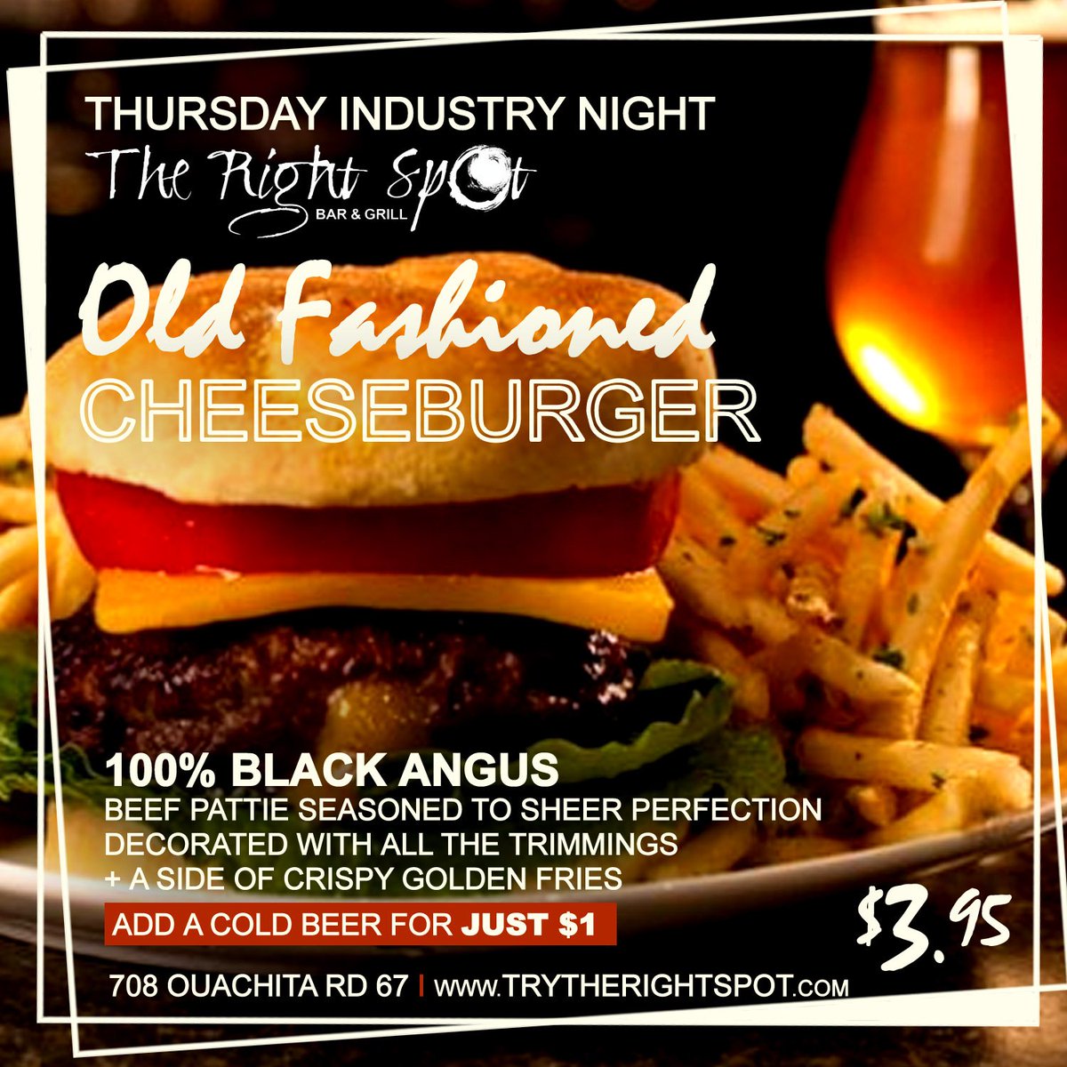 trytherightspot's tweet photo. How About A BURGER &amp; A BEER!
Yep! 3-95 Gets You A Steal. Come On By Thursdays!
#BURGERANDBEERNIGHT #KARAOKE #THERIGHTSPOT https://t.co/gDxhWEWL7q