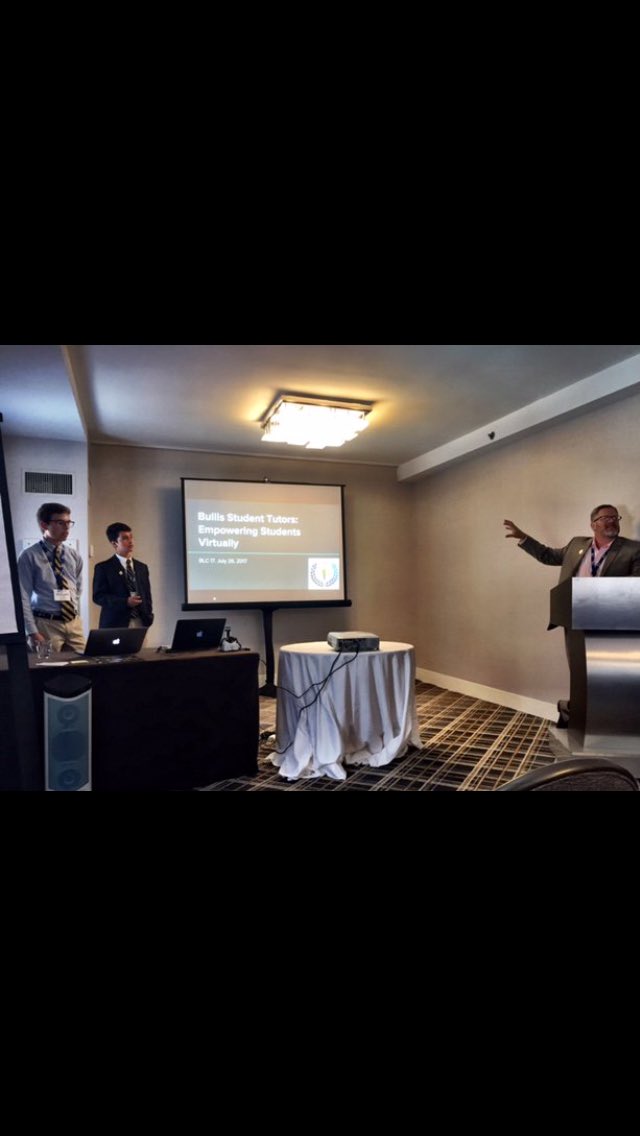 jason_eist's tweet photo. Bullis Students William Galbreath&amp;Alonso Flores Noel Presenting in Boston on YouTube Virtual Tutoring Program@BLC17 https://t.co/KhY8dVHlJr