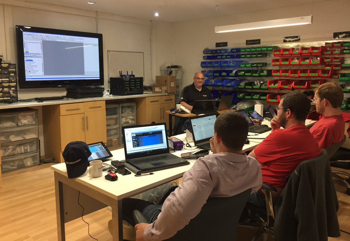 CleverAssoc's tweet photo. Thanks to @Crestron for training key members of our team on your latest products and programming practices #CrestronTraining https://t.co/vCQNg9VKED