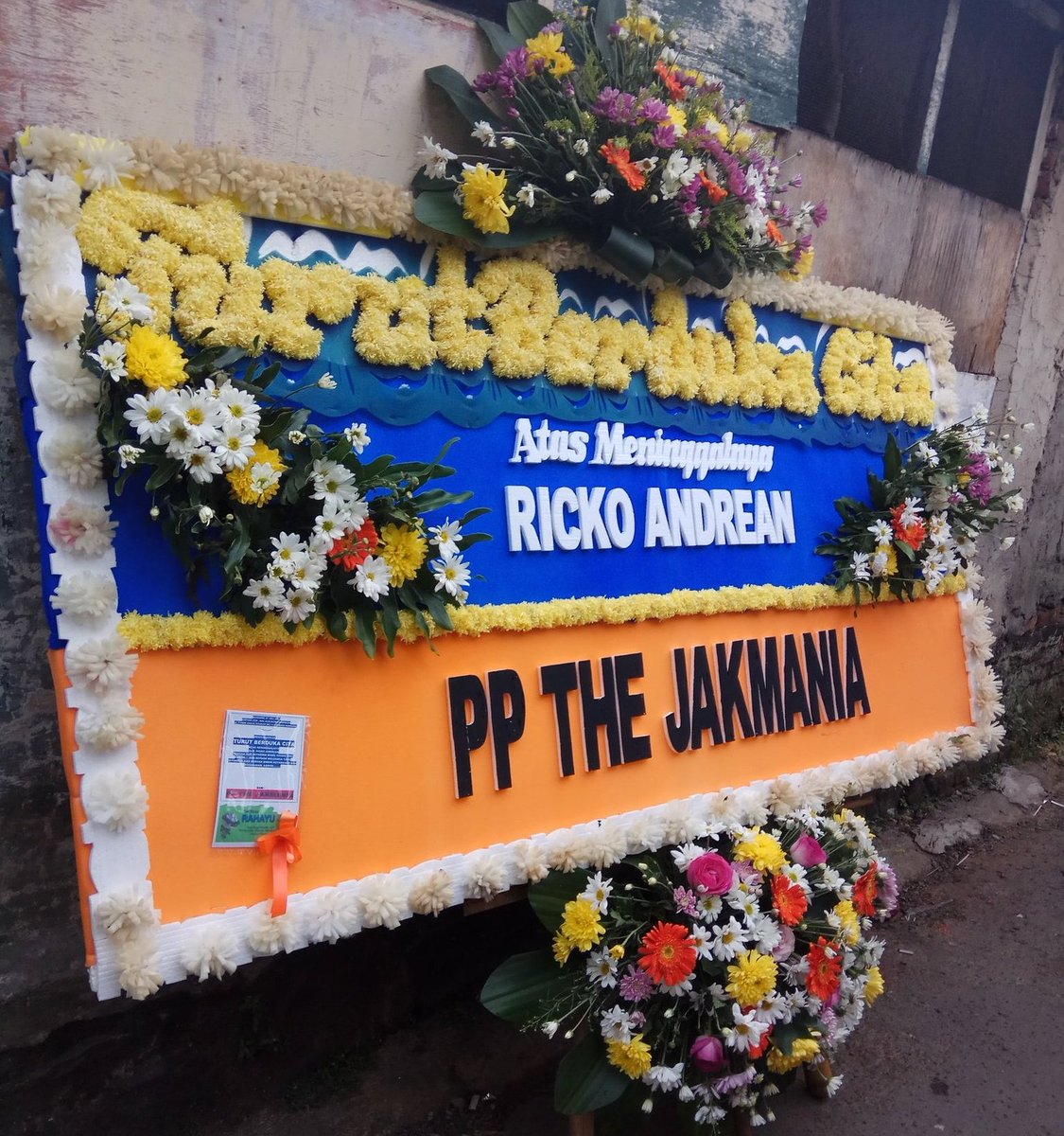 PP Jakmania mengucapkan turut berbelasungkawa atas meninggalnya Ricko Andrean