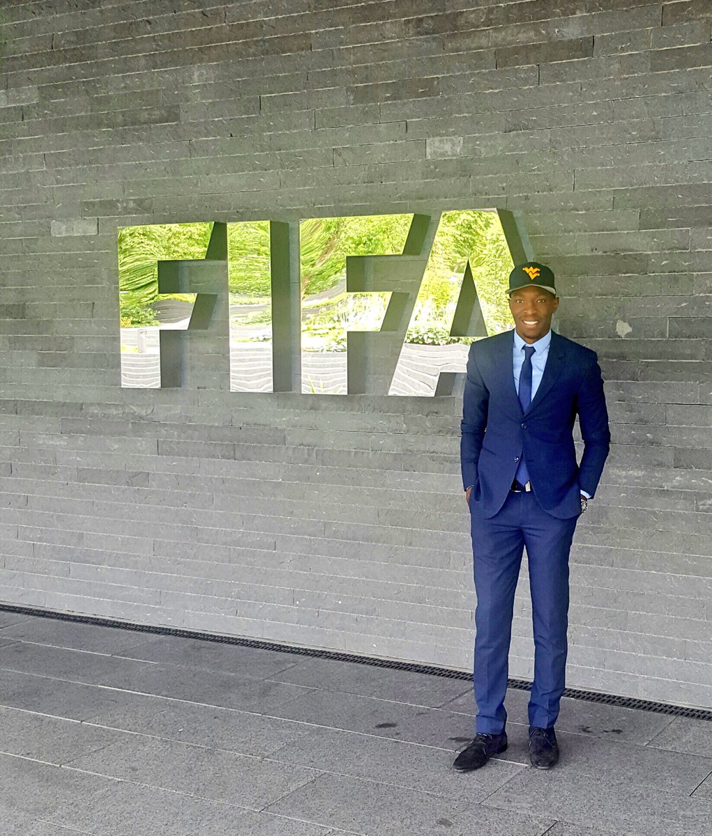 WVUMensSoccer's tweet photo. Congratulations to #WVUSoccer alumnus Francis Molasoko on his new position with @FIFAcom in Switzerland. 

@WVUSports  @WestVirginiaU https://t.co/zh2LDQmhNO