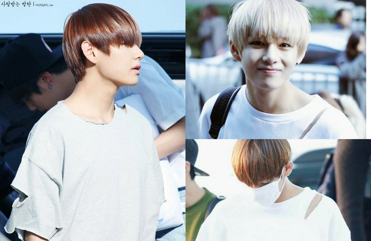 Taehyung is back with his ripped shirts 