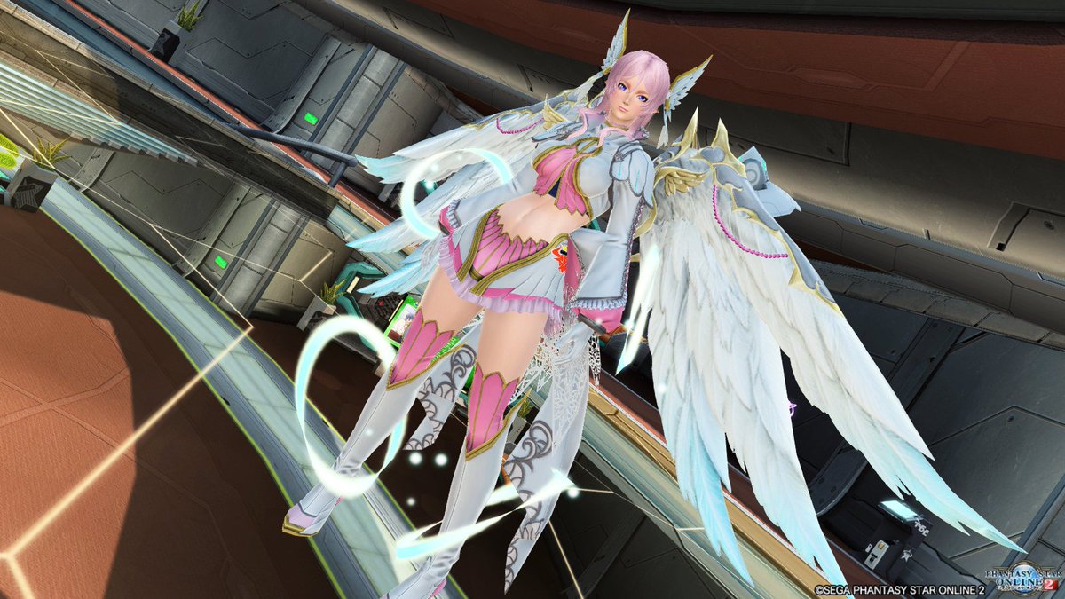 たまさぶろう ｺﾐｯｼｮﾝ フォトンリングと羽の組み合わせがくどくみえてしまっているのかな W 上着 も既に後ろにリボンと羽っぽいの付いてるしねぇ W なやみ所ですな でも全体的な色使いはとっても綺麗だとおもいます