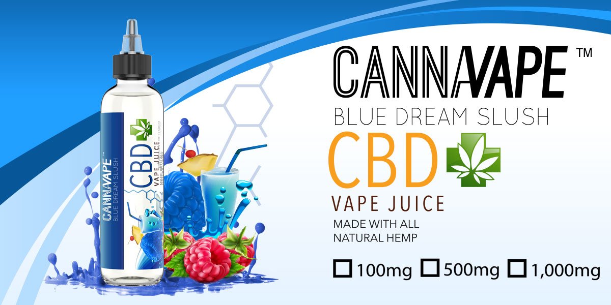 Cannastick's tweet photo. Try our all new Blue Dream Slush flavor with our new 120ml drip top bottles. Choose from 100mg, 500mg or 1,000mg dosages of #CBD https://t.co/tNNG7wC09K