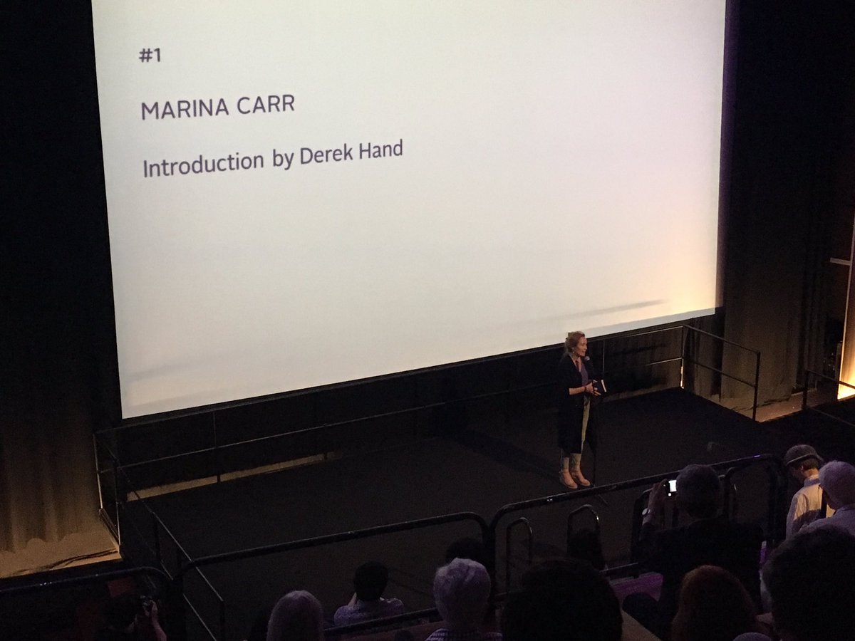 Irish_Lit's tweet photo. #iasil2017 Cultural evening gets underway with Marina Carr reading from her play Hecuba https://t.co/kqkF1hbvKV