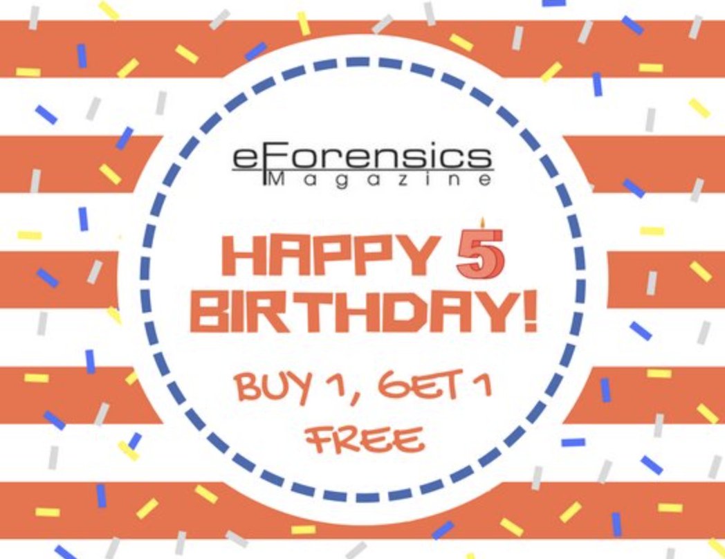 Get 2 years in the price of 1! <a href="/eForensics_Mag/">eForensics Magazine</a>  is celebrating its 5th birthday ! bit.ly/2eK965e #subscribe #cybersecurity