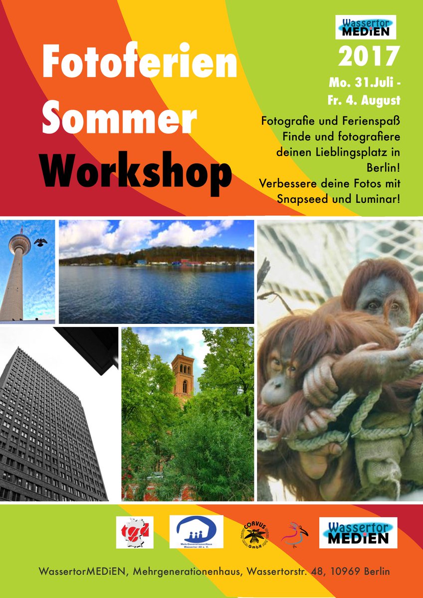 solidarigee_ev's tweet photo. Ferienerlebnisse fotografisch einfangen! - Aber wie?

#Fotografie #Sommerferien #Kurs im #MGH #Wassertor #Kreuzberg https://t.co/VQ1yHTfPoy