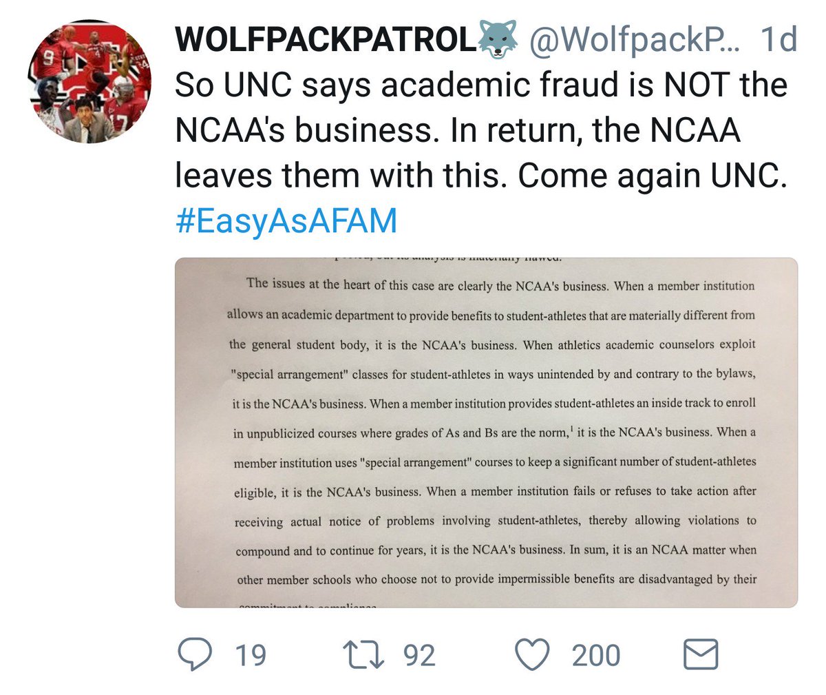 WolfpackPatrol's tweet photo. Never did I imagine this one tweet would upset so many Walmart people. Still shocked by that. #EasyAsAFAM https://t.co/hU4MsYaNEL