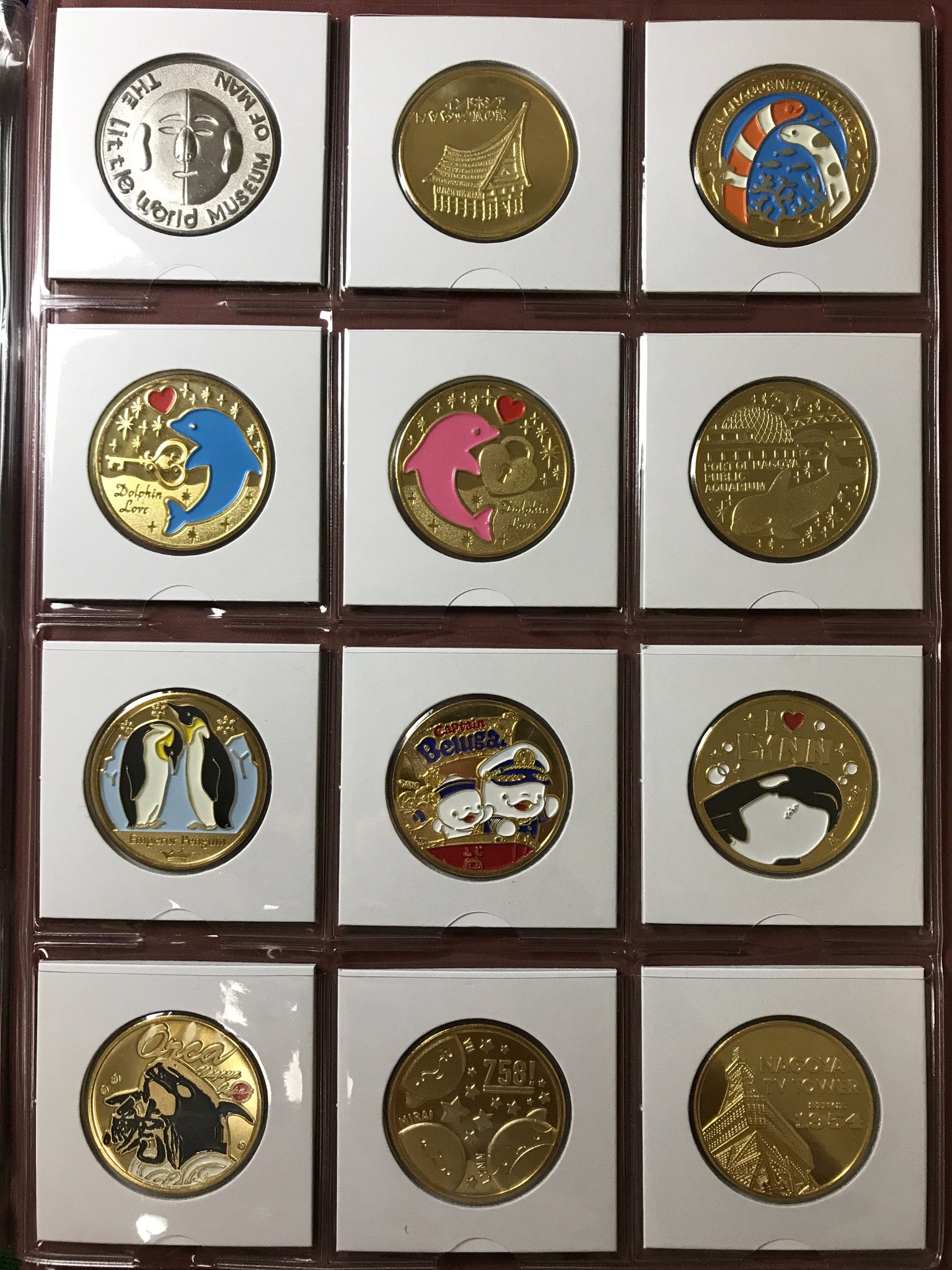 記念メダル　名古屋港水族館　イルカ(ピンク) 記念メダル 名古屋港水族館 イルカ(ピンク) 記念メダル 名古屋港水族館