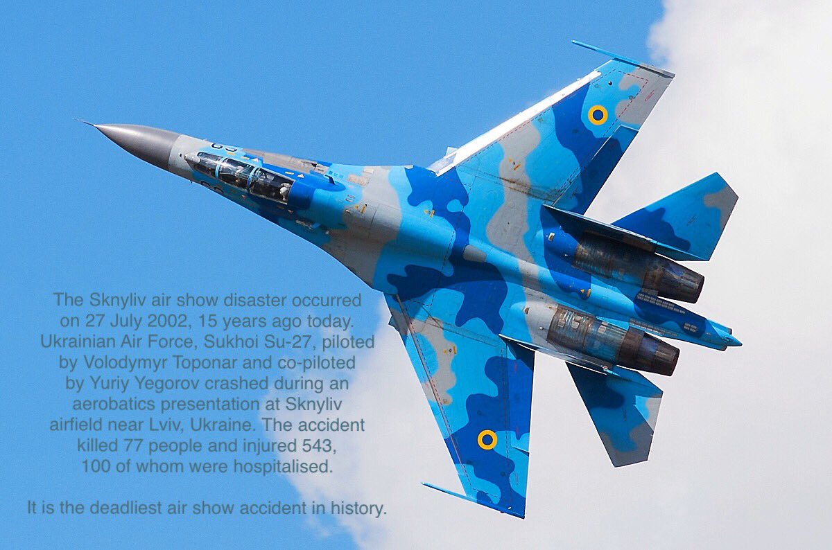 HelpOurFamilySA's tweet image. Crew –Volodymyr Toponar and co-pilot Yuriy Yegorov (ejected to safety) after a Pilot Error occurrence at Sknyliv Airfield near Lviv, Ukraine