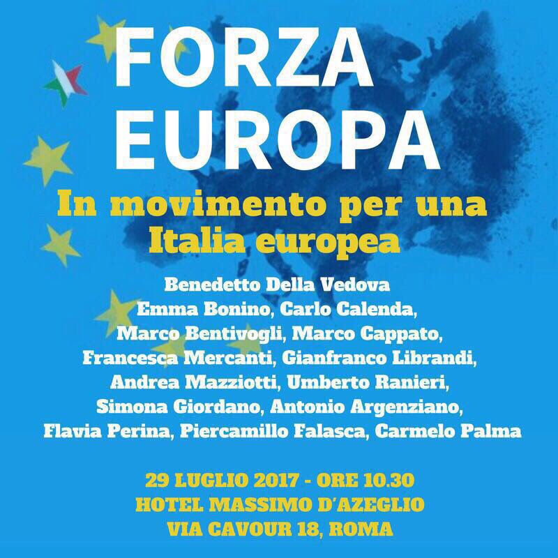 #ForzaEuropa #29luglio Roma insieme per un futuro in cui c'è più Europa