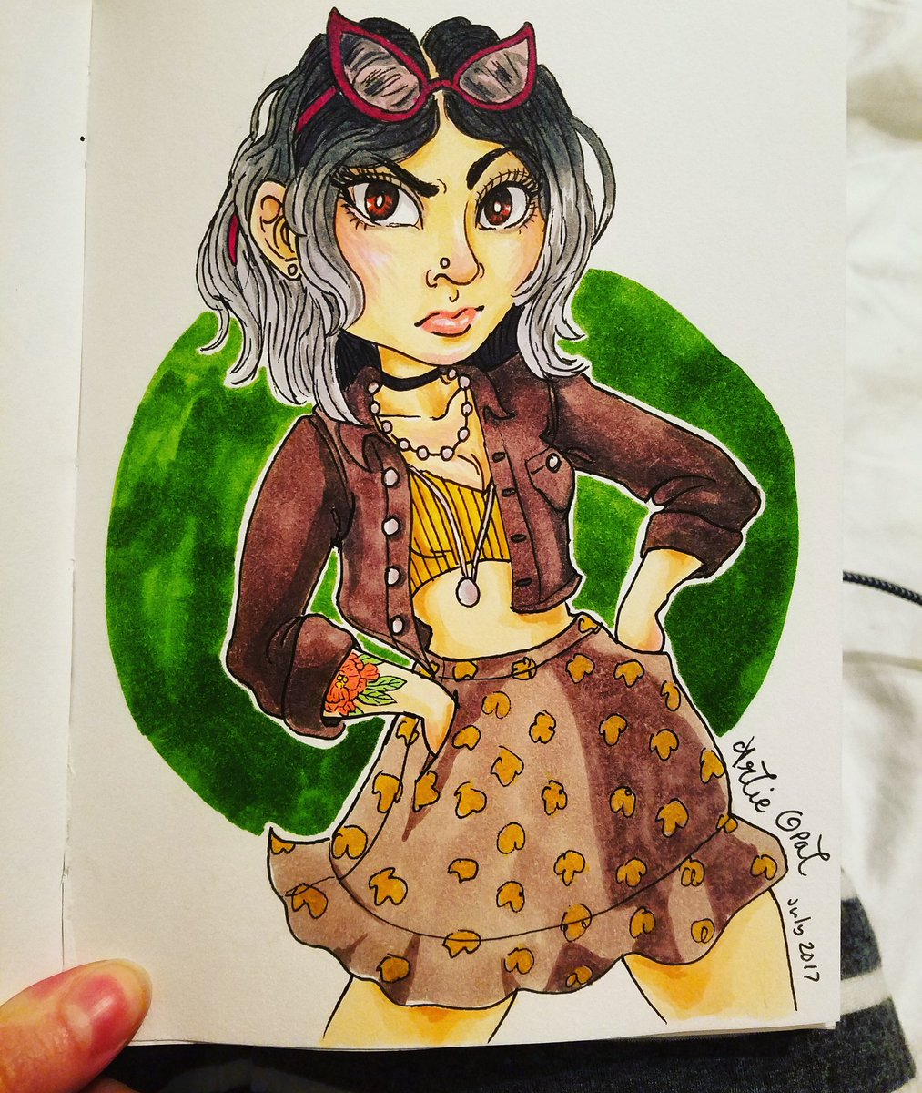 Arlie_Opal's tweet image. Good morning! #ididntsleep #somuchart #infinitetime #sleepisfortheweak #art #markers #2017 #streetfashion #illustration #characterdesign