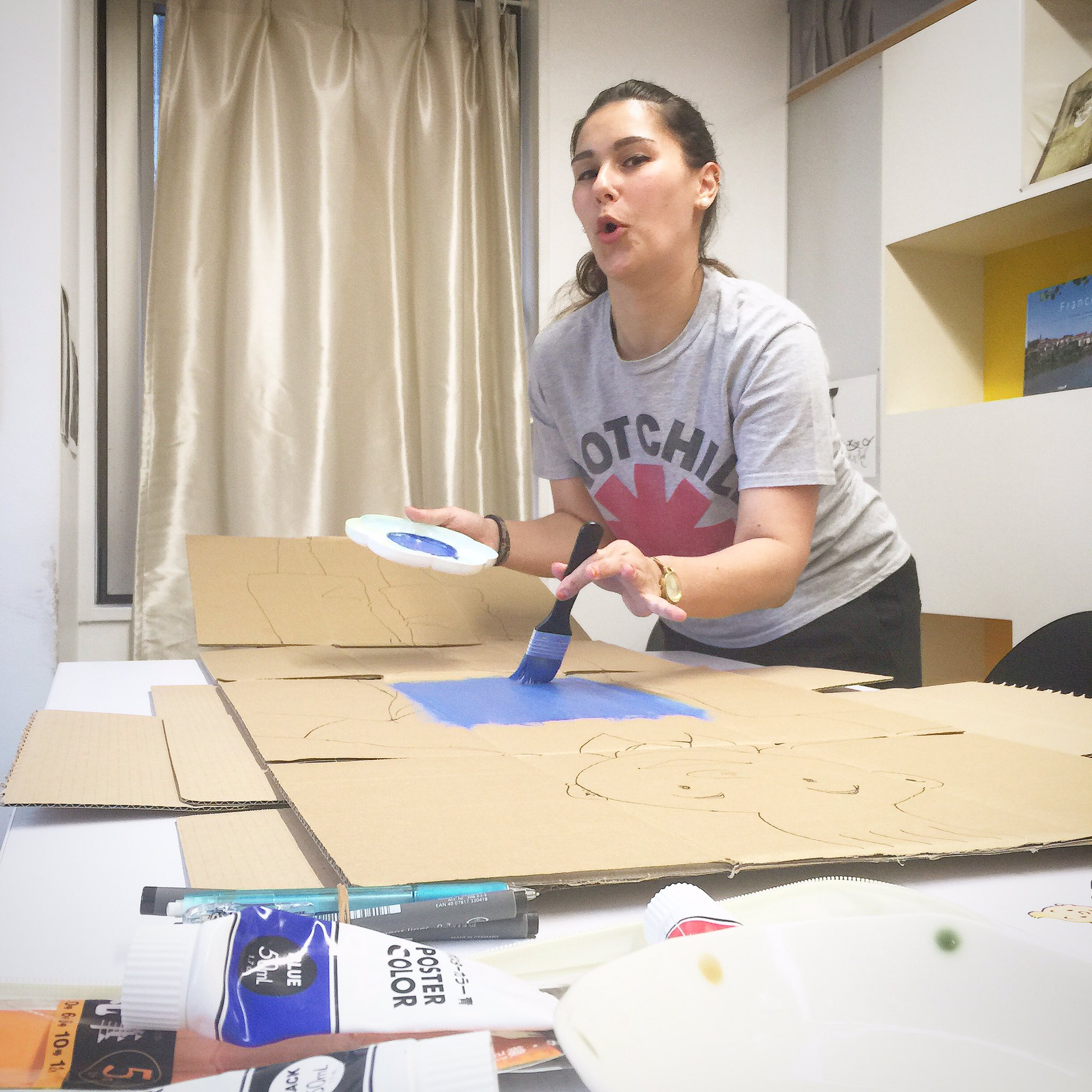 フランス語学校エコールサンパ オンライン 東京都内 Nathalie J Adoooore La Peinture ペインティングがだーいーすーきだよ 銀座 銀座一丁目 東銀座 有楽町 フランス語学校 フランス語教室 外国語学校 ベルギー サンパ