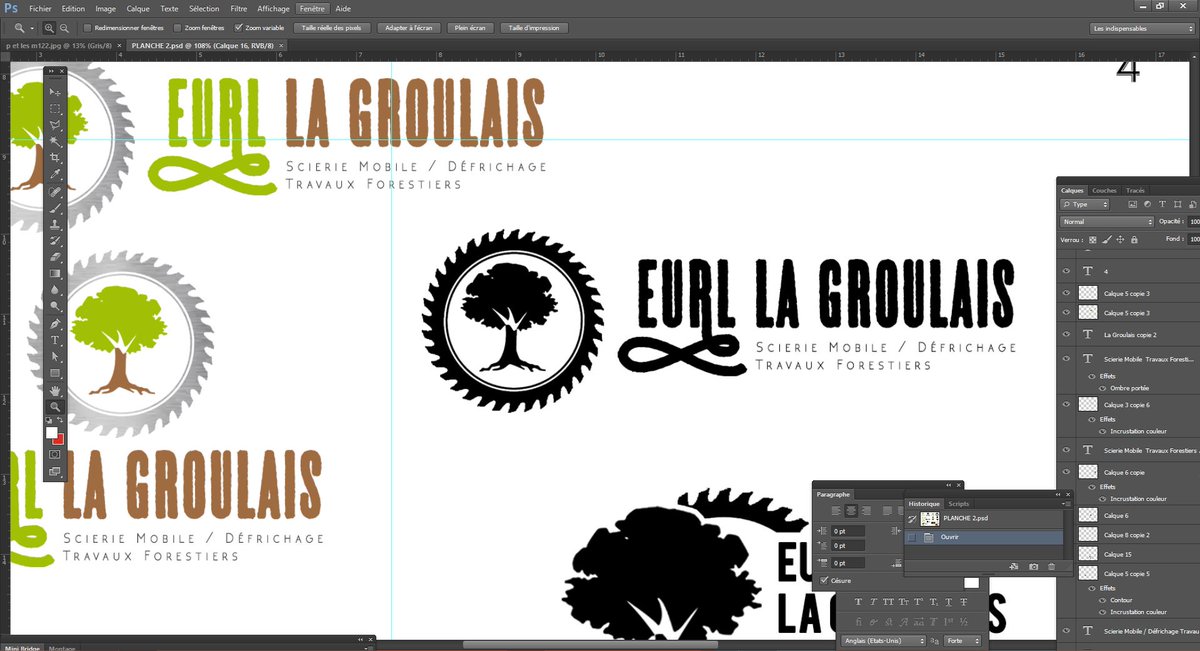 fl_graphisme's tweet photo. Recherches graphiques pour le logo de la scierie La Groulais :-D
#Logo #LogoDesign #logos #Logo_a_day #logographicdesign https://t.co/WmGkhKD0Sv