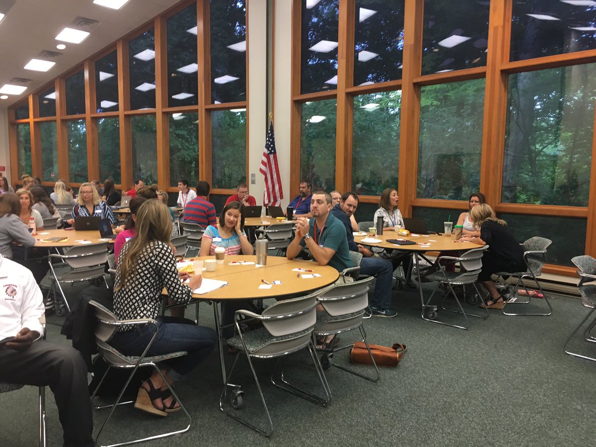 j_koeniger's tweet photo. ACS New Teacher Orientation getting ready to learn about ACS. Welcome!  Have a great year. #acscFirst #ACSMovingForward https://t.co/7REB0oMFe1
