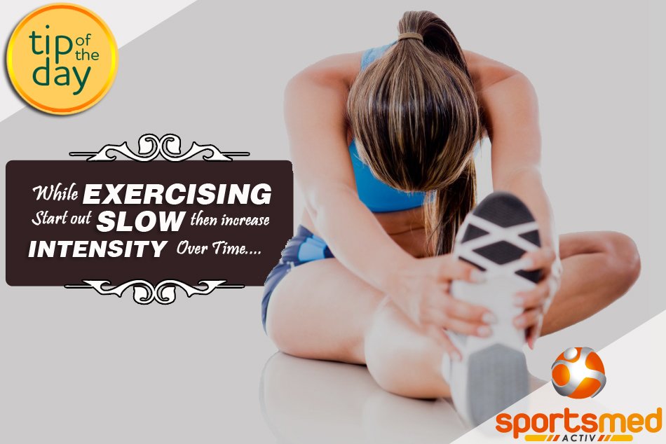 SportsmedActiv's tweet photo. Based on Ur fitness level &amp; workout goal, every warm-up will be diff. But 1 principle will remain constant - #StartSlow #IncreaseIntensity! https://t.co/b6OYAAyXNm