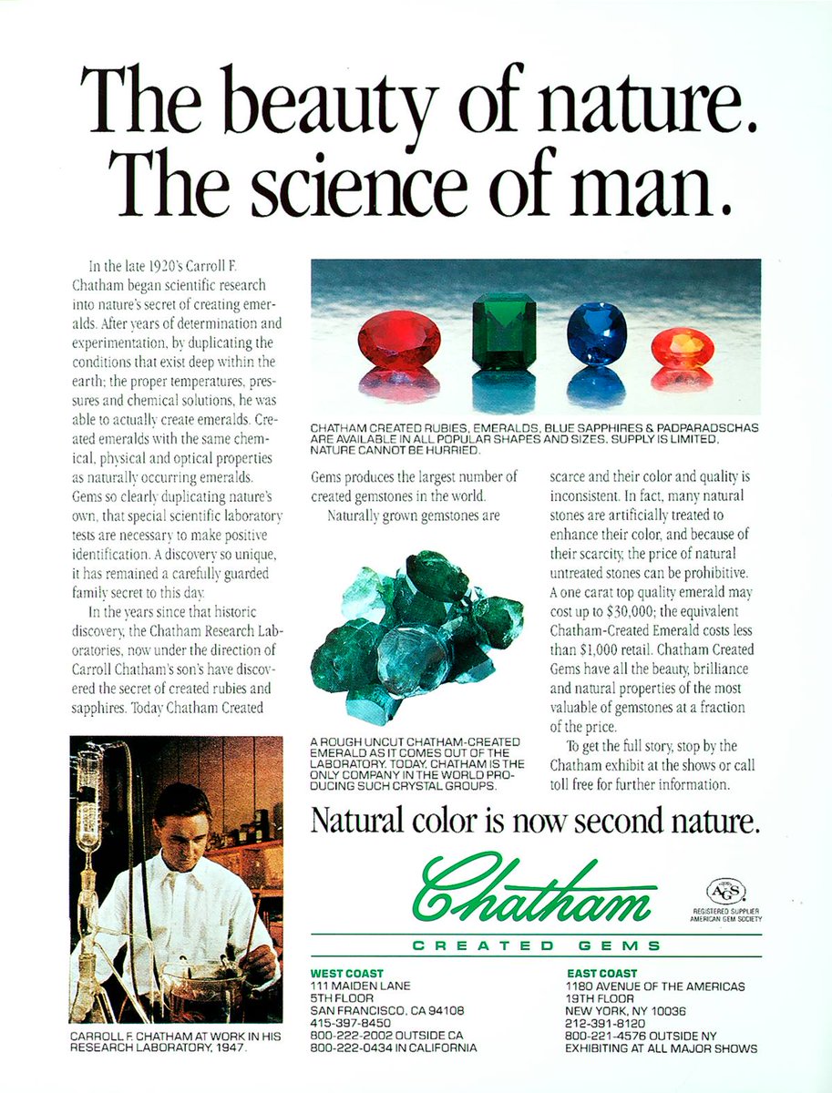 ChathamGemstone's tweet photo. The #BeautyOfNature. The #ScienceOfMan. @ChathamGemstone #GarageRocks #TBT #LabGrownGemstones #ChathamGems https://t.co/GWJsCzXes1
