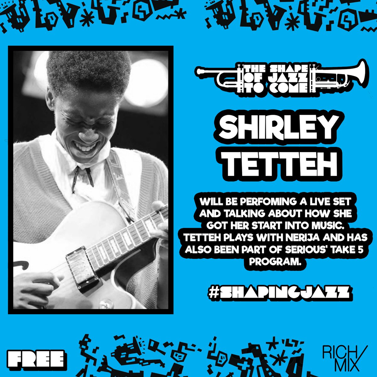 The amazing <a href="/tettehmusic/">Shirley Tetteh</a> will be with us at <a href="/RichMixLondon/">Rich Mix</a>. 

Be sure to get your tickets for tomorrow! All info in our bio!!!