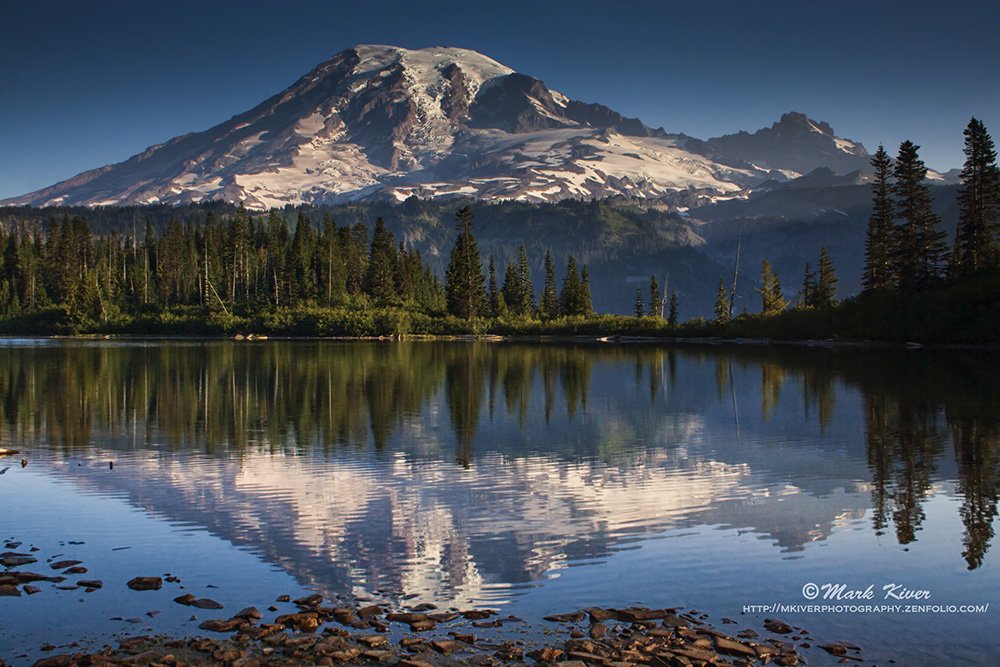 MarkKiver's tweet photo. Summer morning with Mt. Rainier reflected in Bench Lake. https://t.co/RYRDTqjuvw #Mtrainer #photography #BenchLake https://t.co/y6RuVgcBXx