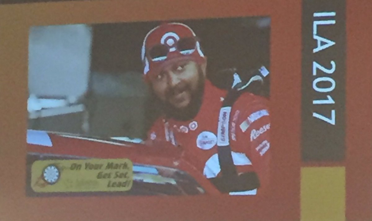 Carterjhs's tweet image. Our fearless leader revved up for a new year! #ila2017