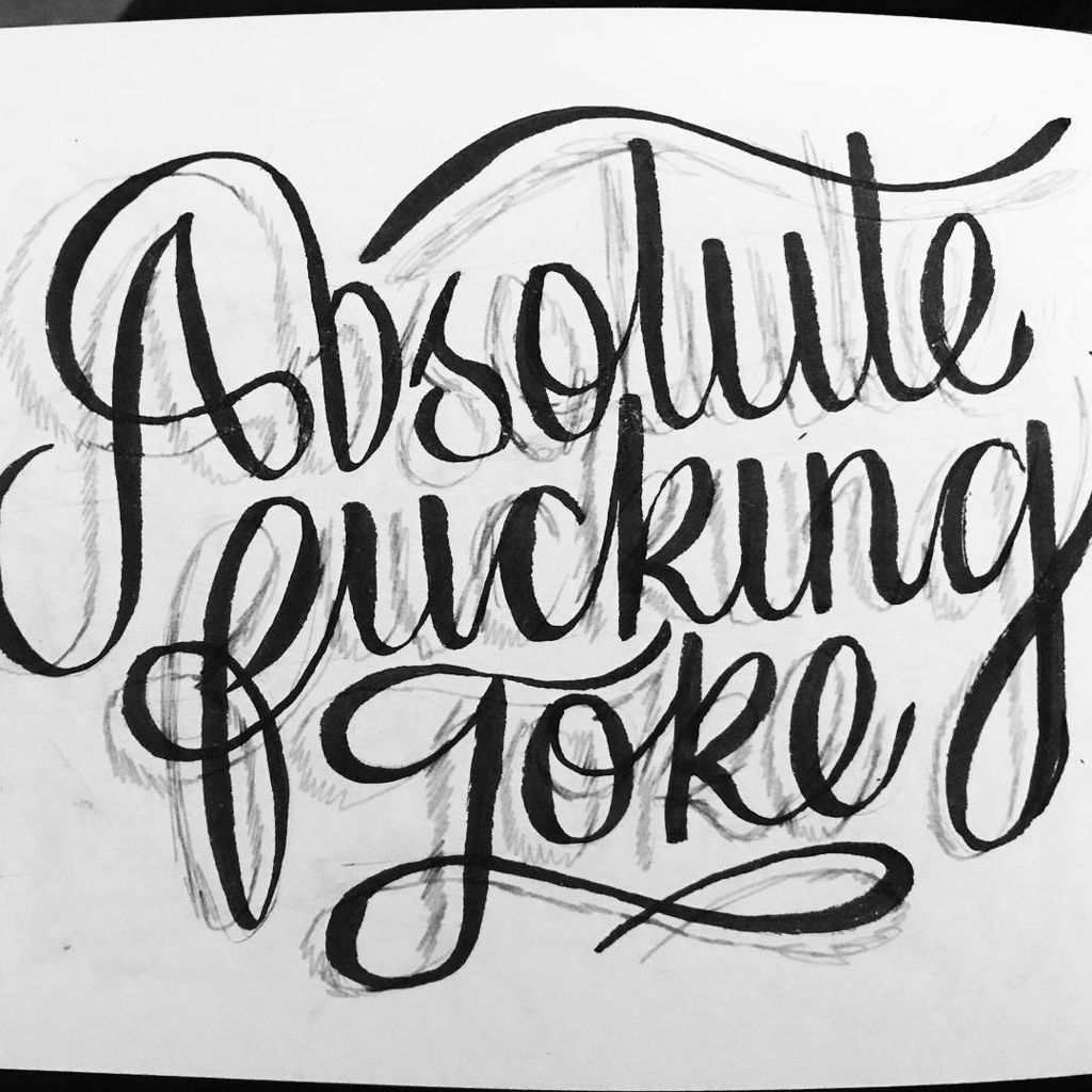 LRillustrate's tweet photo. #blackandwhite #handlettering #scriptletters #brush #pen #typetopia #handpainted #art #lettering #bristol #uk #joke https://t.co/qpCB7IBz0K https://t.co/Ckr7wPQZUL