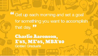 AlumniNU's tweet photo. Earlier this year, we asked #Northeastern alumni to give advice to #NU2017. Here’s what Charlie Aaronson had to say. #NUWordsofWisdom https://t.co/5hYBWCWGRW