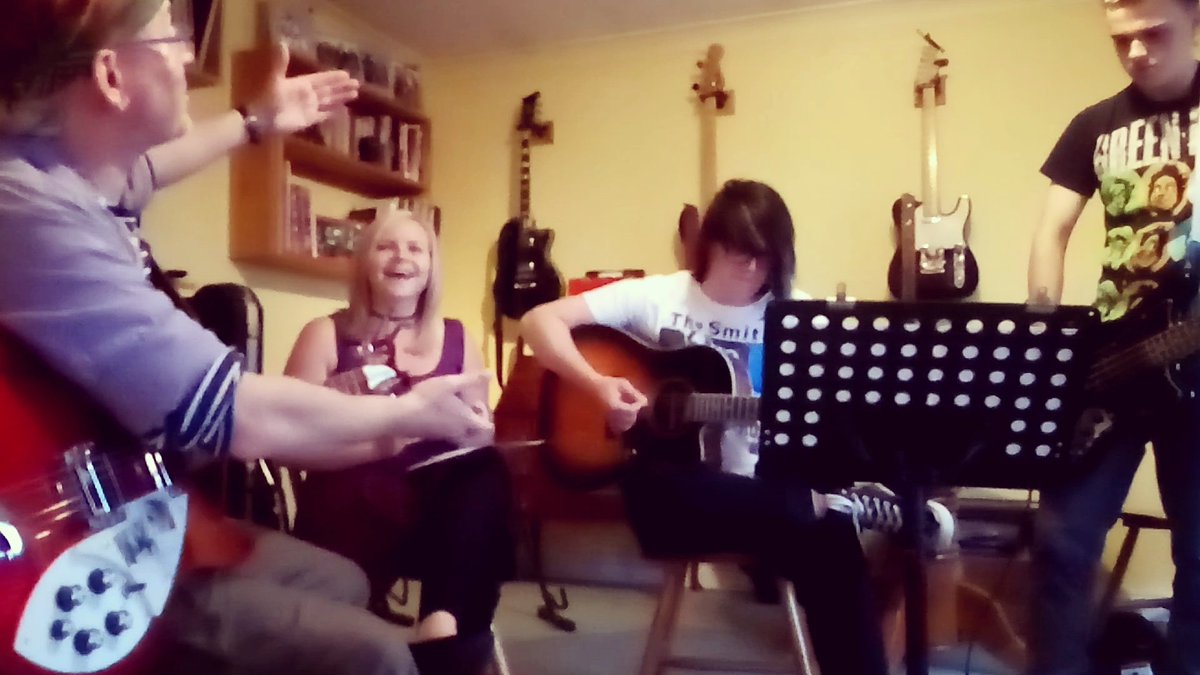 Action shot of last night's rehearsal of "Life &amp; Soul" #evasdream #newmusic #localband #cambridge #poeticpop #imwiththeband