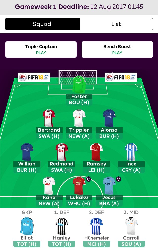 MasterFPL's tweet photo. Kane✅
Lukaku✅
Jesus✅
Alonso✅
Strong defence✅
Southampton cover✅
#FPL #FPLhints #FPLteam #FPLcommunity #FPLthoughts https://t.co/Ld578K5qRf